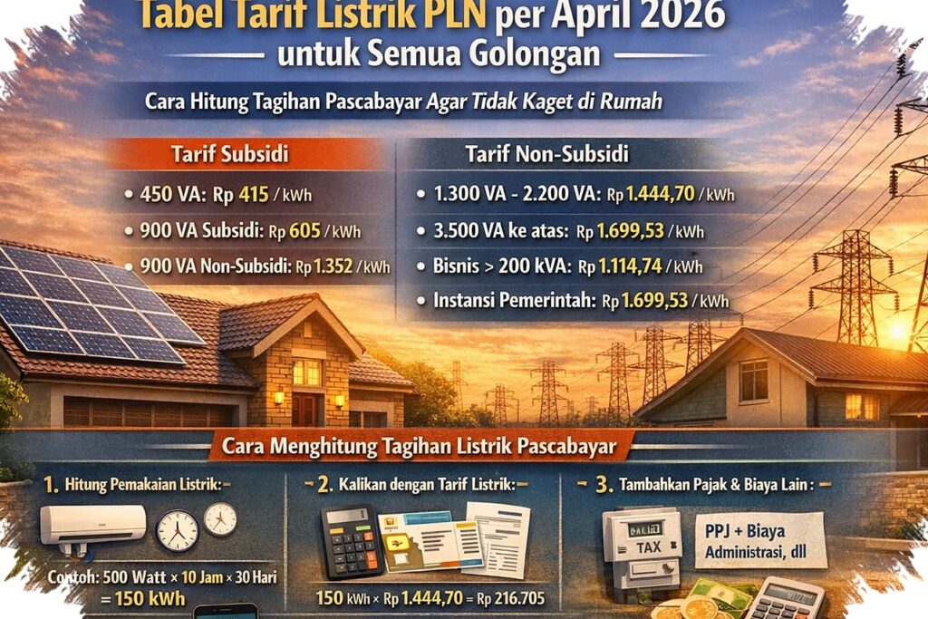 Tarif Listrik PLN Ditahan Hingga 19 April 2026, Daya Beli Dijaga Menjelang Lebaran