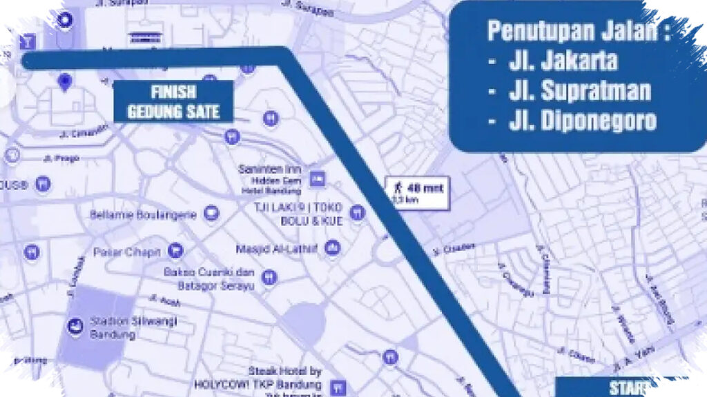 Kirab Mahkota Binokasih Malam Ini Di Bandung, Tiga Ruas Jalan Ditutup Sementara