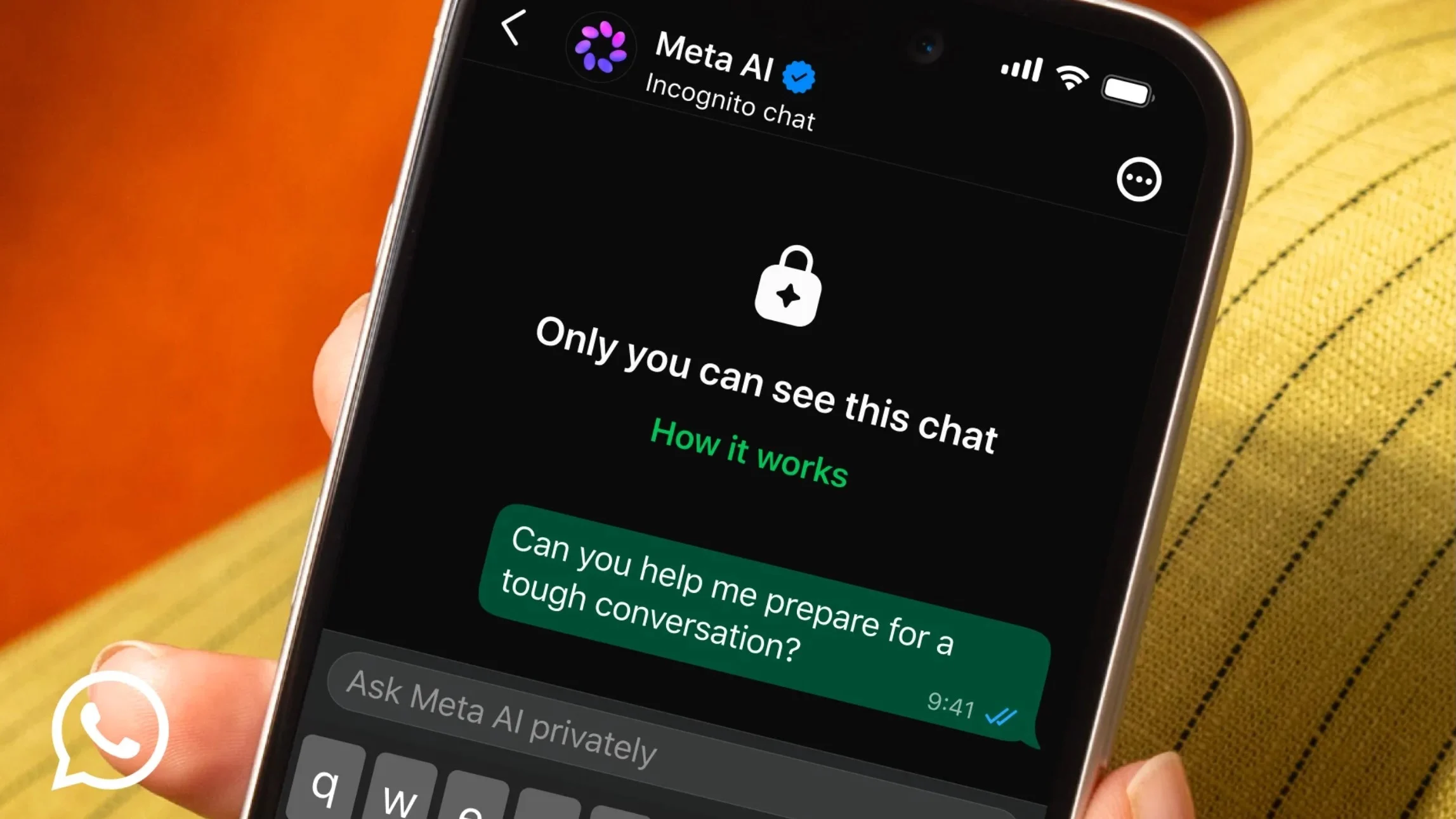 Meta Janjikan Chat AI Sepenuhnya Privat, WhatsApp Siapkan Mode Incognito Baru