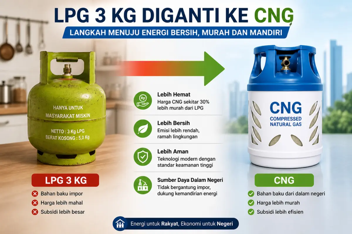 CNG Tabung 3 Kg Mulai Diuji, Taruhan Besar Mengurangi Impor Elpiji Rp 140 Triliun