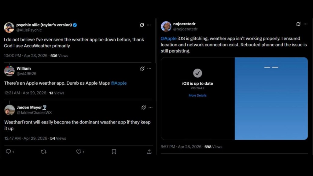 Apple Weather Terganggu, Sebagian Pengguna Tak Bisa Buka Atau Harus Menunggu Lama