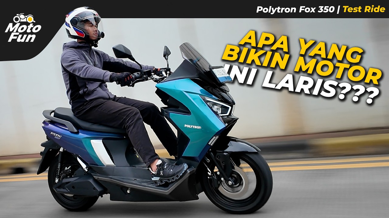 Polytron Fox 350 Tampil Mencolok, Motor Listrik Rp15 Jutaan Dengan Fitur Yang Tak Biasa
