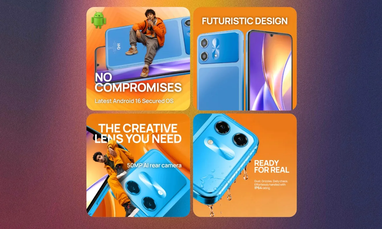 HMD Vibe 2 5G Murah Meriah, Bawa Baterai 6.000 mAh dan Wajah Mirip iPhone 17 Pro