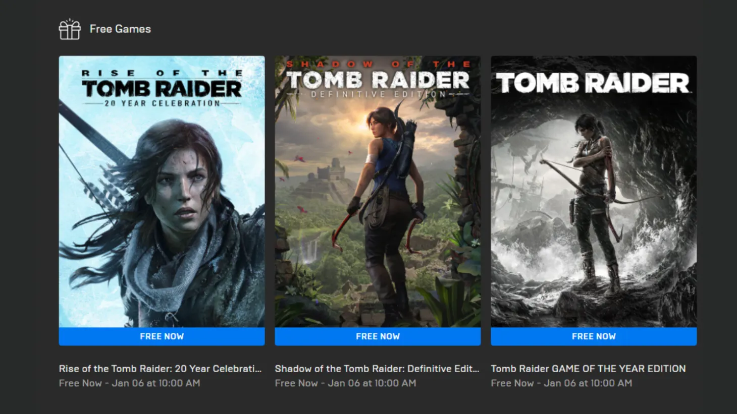 Epic Games Buka Dua Game Misteri Lagi, Tomb Raider Remaster Jadi Gratis Utama