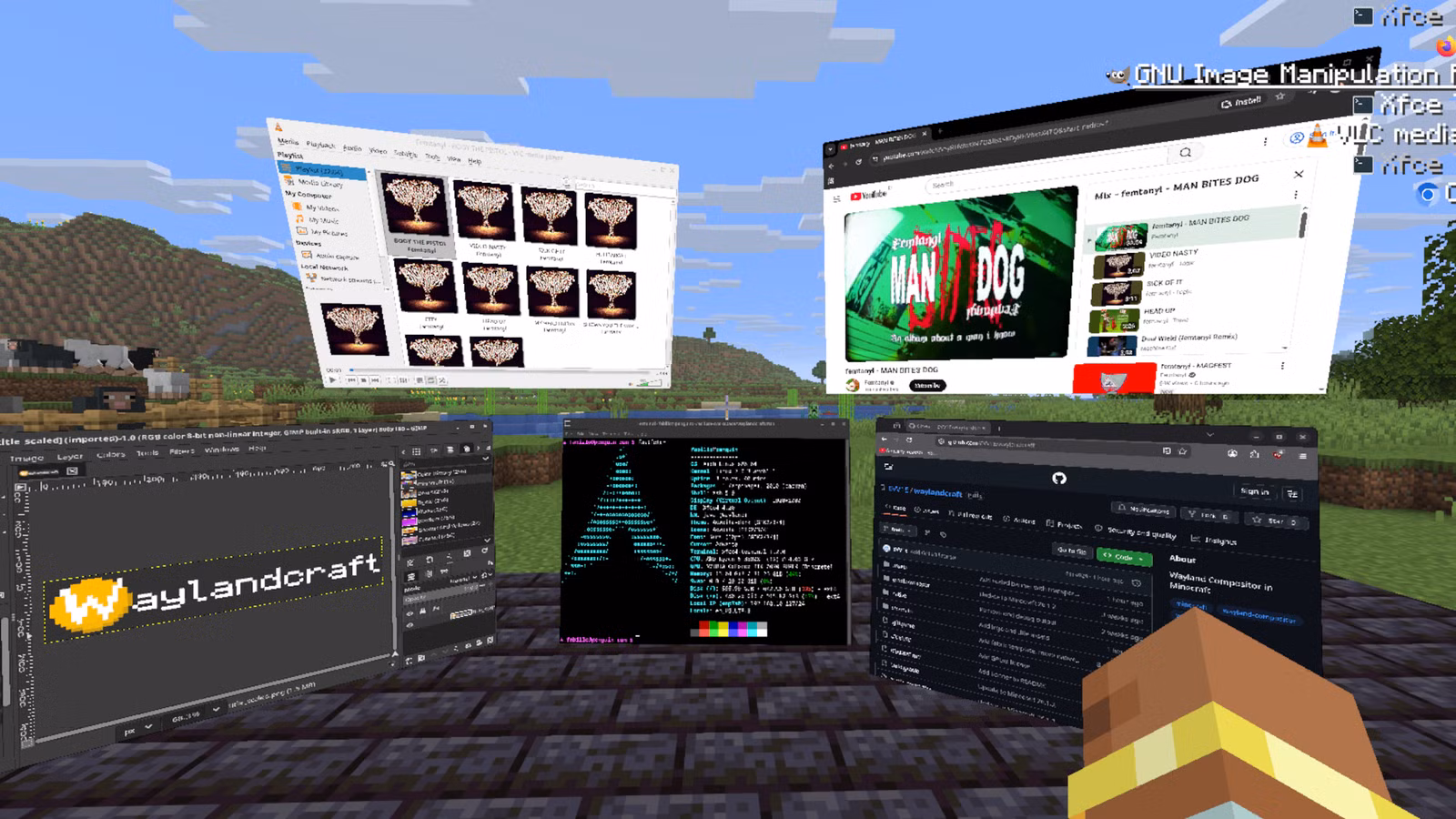 Minecraft Kini Menjalankan Aplikasi Linux, Wayland Masuk Langsung Ke Dalam Game