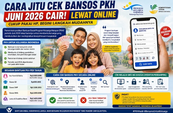 PKH Juni 2026 Mulai Dicari, Cek Nama Penerima Cuma Lewat HP Dalam Hitungan Menit