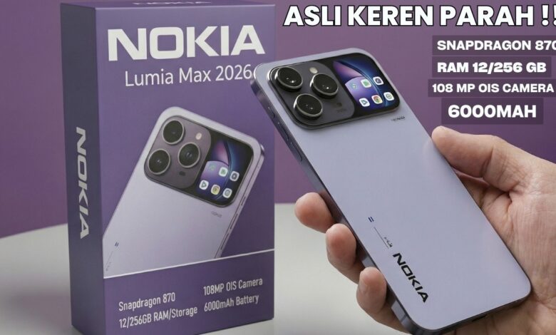 Nokia Lumia Max 2026 Muncul Lagi, Desain Lumia Klasik Bertemu Kamera 108 MP