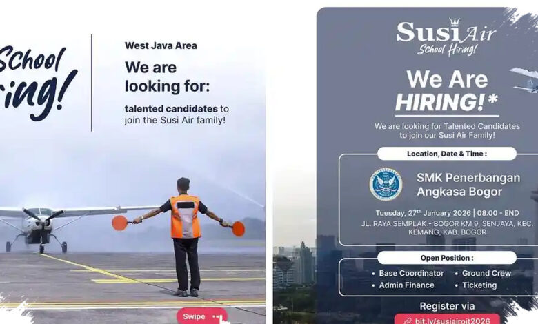 Susi Air Buka Banyak Jalur Rekrutmen 2026, Lulusan Baru Juga Punya Peluang