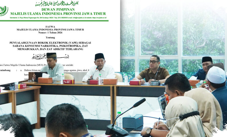MUI Jatim Haramkan Vape Untuk Narkotika, Ruang Publik Ikut Jadi Sasaran Larangan