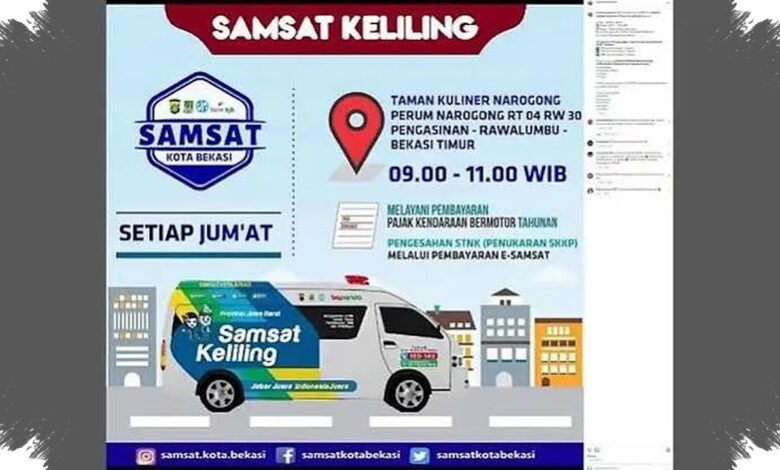 14 Titik Samsat Keliling di Jadetabek Hari Ini, Cek Lokasi dan Jamnya Sebelum Antre