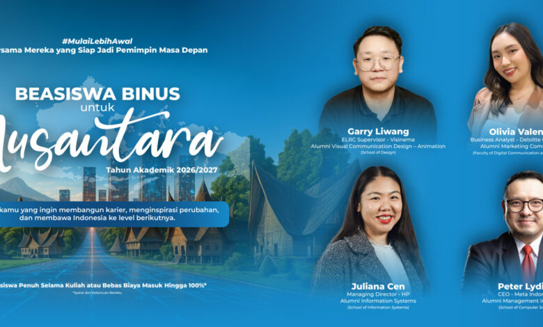 Binus Buka Beasiswa 100% untuk Maba, Ada Jalur AI di Semarang