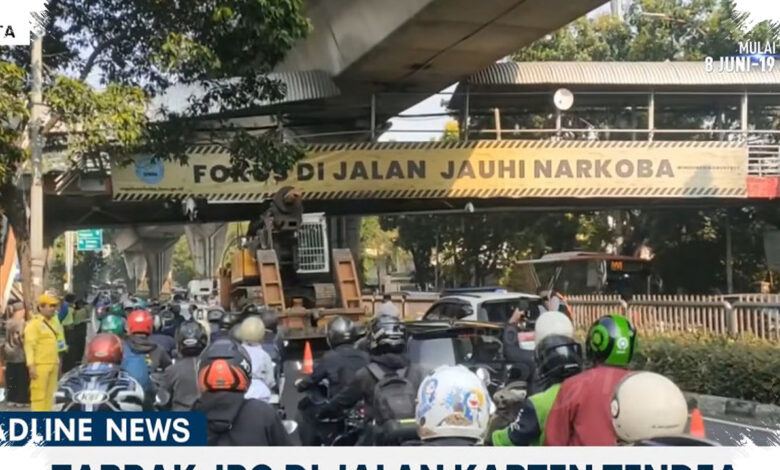 Jalan Kapten Tendean Kembali Normal, Setelah JPO Ringsek Dibongkar