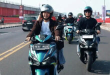 1.100 Pengendara Padati Night Ride Palembang, Vario Evo 160 Dikenalkan