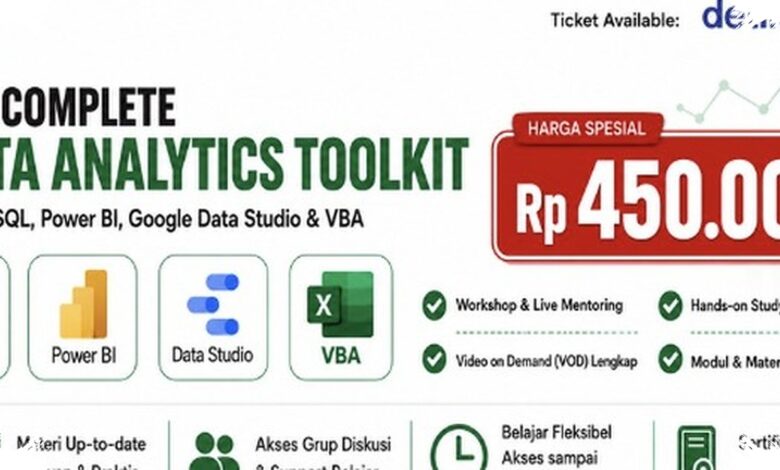 Belajar SQL hingga Power BI Lebih Santai, Akses Kelas Data Analytics Sampai Akhir 2026