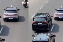 Mobil Listrik Pink Sempat Bertahan di Jalur Patwal Sudirman, Warganet Terbelah