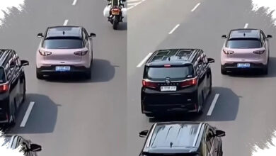 Mobil Listrik Pink Sempat Bertahan di Jalur Patwal Sudirman, Warganet Terbelah